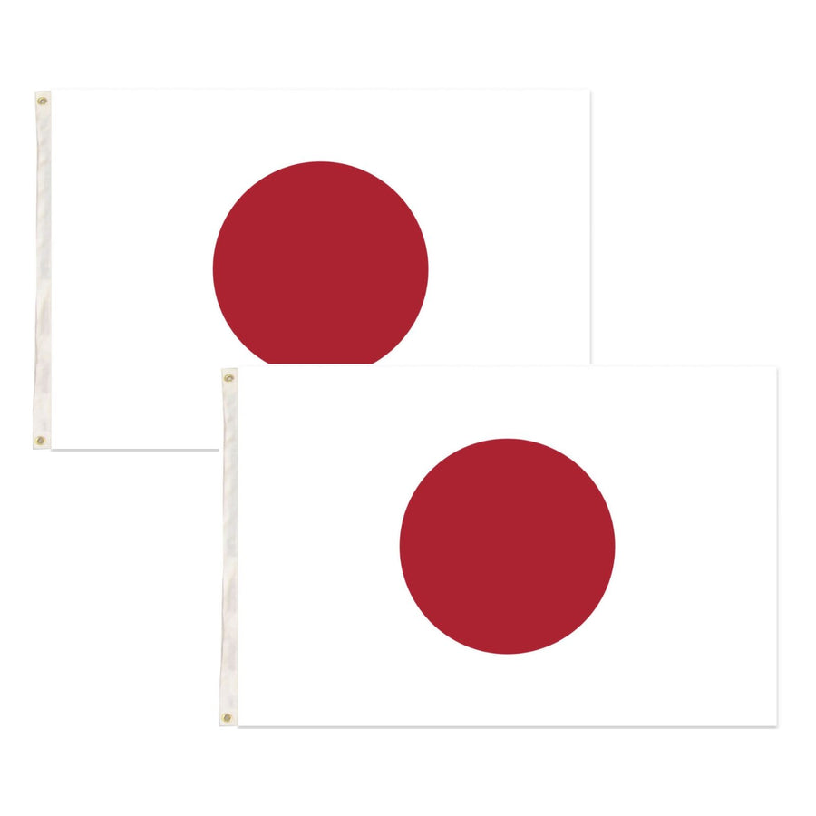 2x Japan Country Flag, Heavy Duty National Flag with Brass Eyelets - 150cm x 90cm - SuperSaverAU - view 1