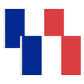 2x French Country Flag Heavy Duty with Brass Eyelets - 150cm x 90cm - SuperSaverAU - view 2