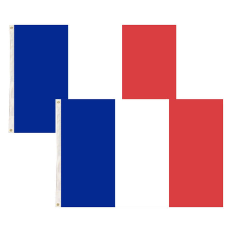 2x French Country Flag Heavy Duty with Brass Eyelets - 150cm x 90cm - SuperSaverAU - view 2