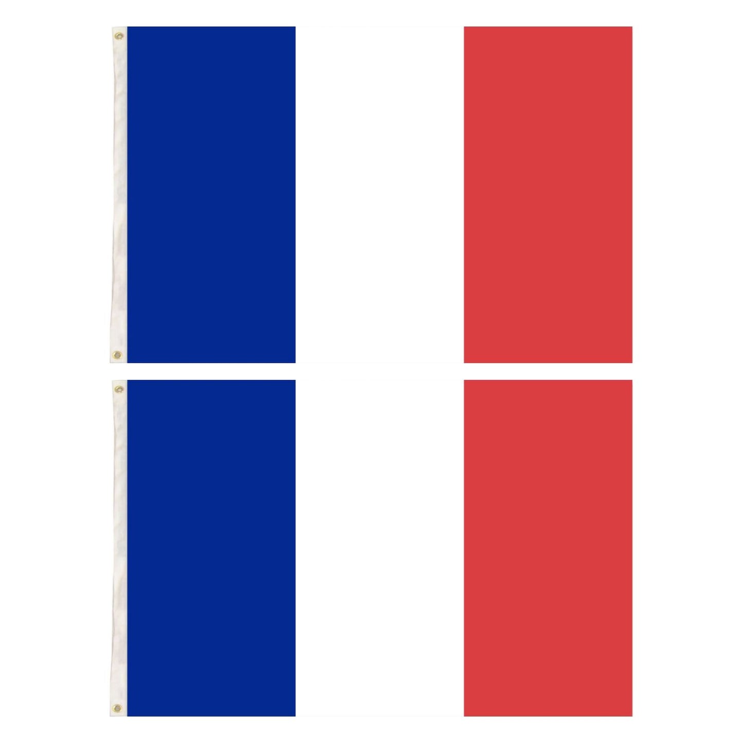 2x French Country Flag Heavy Duty with Brass Eyelets - 150cm x 90cm