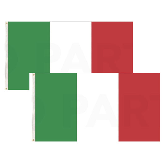 2x Italian Country Flags Heavy Duty Outdoor 150cm x 90cm with Brass Eyelets