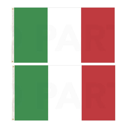 2x Italian Country Flags Heavy Duty Outdoor 150cm x 90cm with Brass Eyelets
