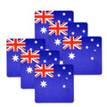Premium Australia Flag Coasters Set - 6 Pack, 9 x 9cm