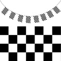 Premium Checkered Race Car Bunting Flag Banner - 10.8m
