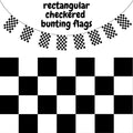 Premium Checkered Race Car Bunting Flag Banner - 10.8m