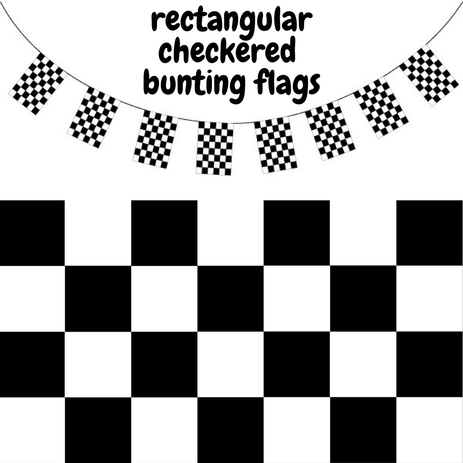 Premium Checkered Race Car Bunting Flag Banner - 10.8m
