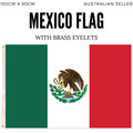 Mexico Mexican Flag Heavy Duty Outdoor 150cm x 90cm with Brass Eyelets - SuperSaverAU - view 2