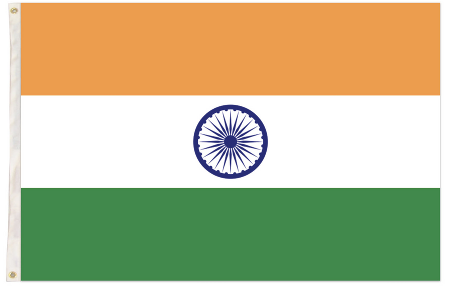 Indian Flag Heavy Duty National Olympics Flag 150cm x 90cm with Brass Eyelets - SuperSaverAU - view 1