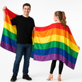 Premium Rainbow Flag Cape with Thumb Loops - 150 x 90cm
