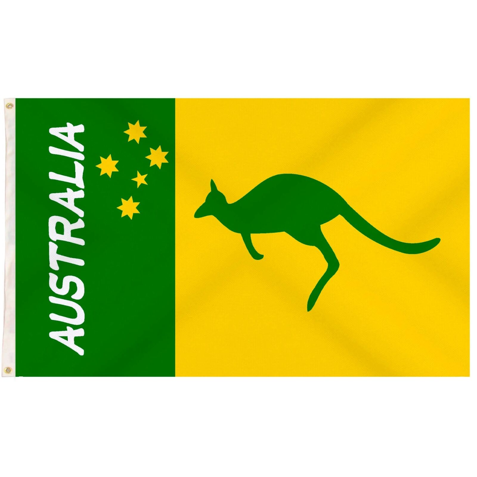 Australian Green and Yellow Flag – 90x150cm, 12x Durable Flags for Events - SuperSaverAU - view 4