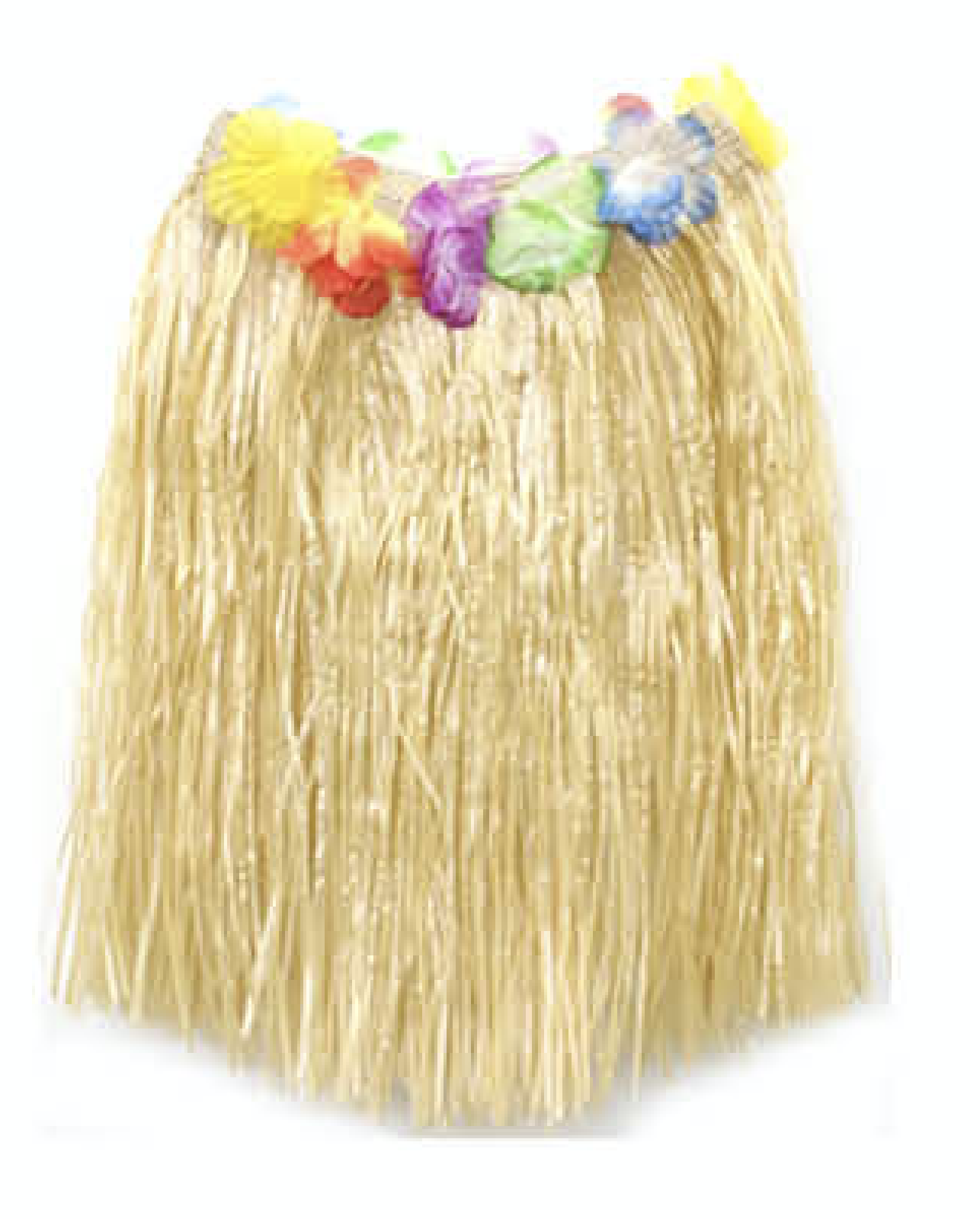 40cm HAWAIIAN HULA SKIRT Tropical Costume Dress Lei Grass Flower Party Adult - Natural - SuperSaverAU - view 2