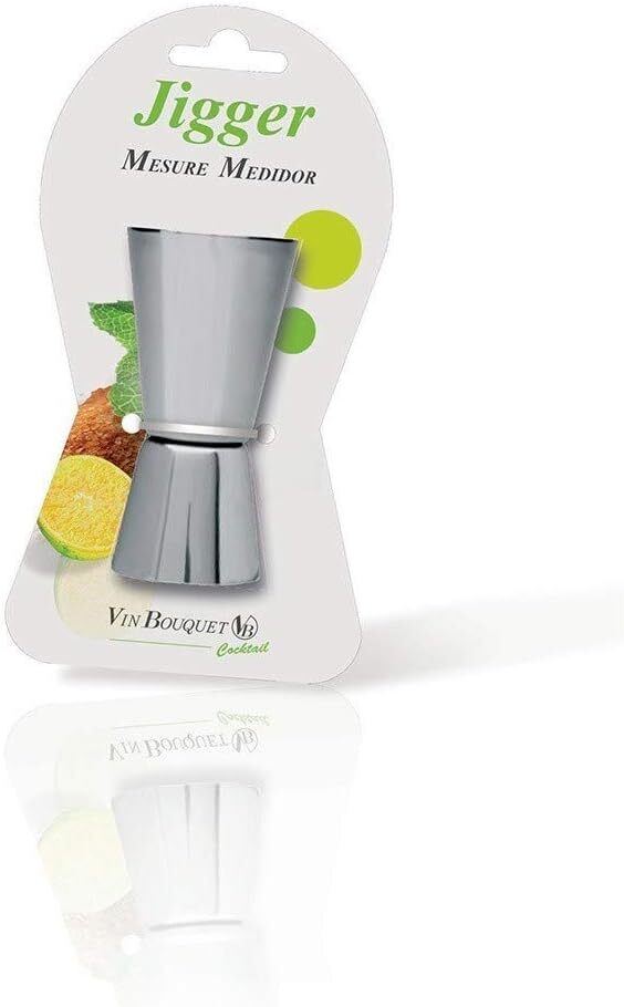 VIN BOUQUET Stainless Steel Jigger Double Ended Shot Measurer in Silver - SuperSaverAU - view 3