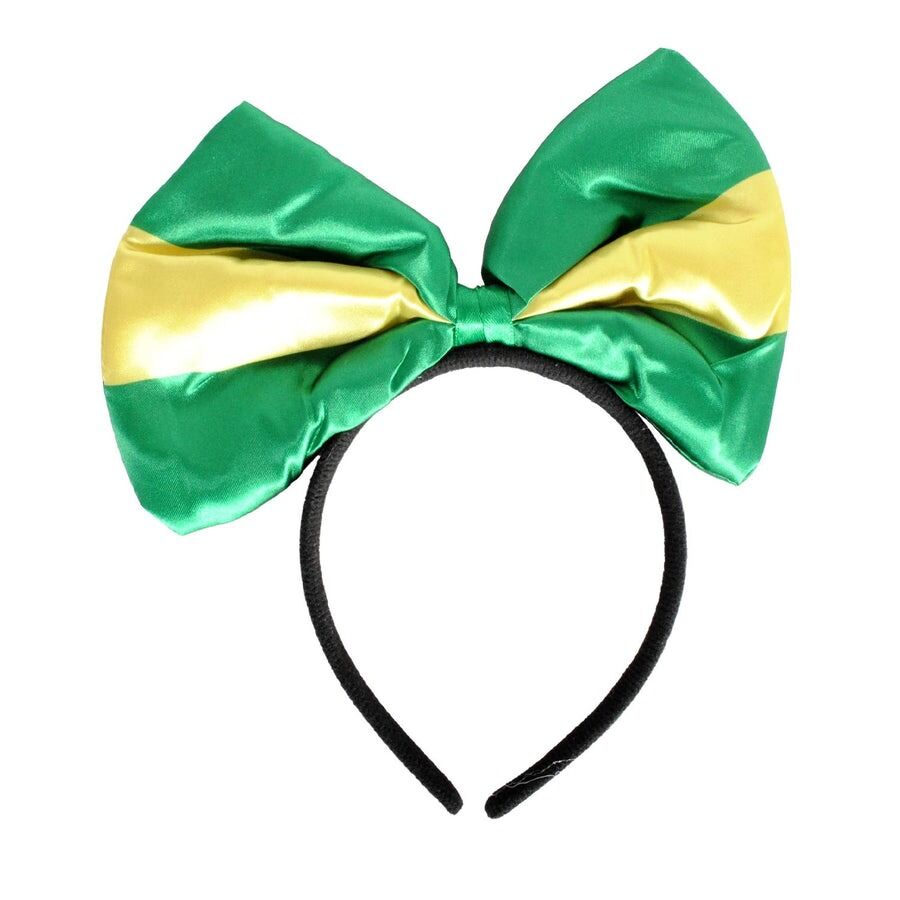 Premium Green and Yellow Bow Headband - Australia Day Accessory