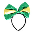 Premium Green and Yellow Bow Headband - Australia Day Accessory