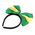 Premium Green and Yellow Bow Headband - Australia Day Accessory