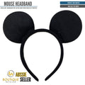 Premium Mouse Ears Headband Costume Accessory - Black