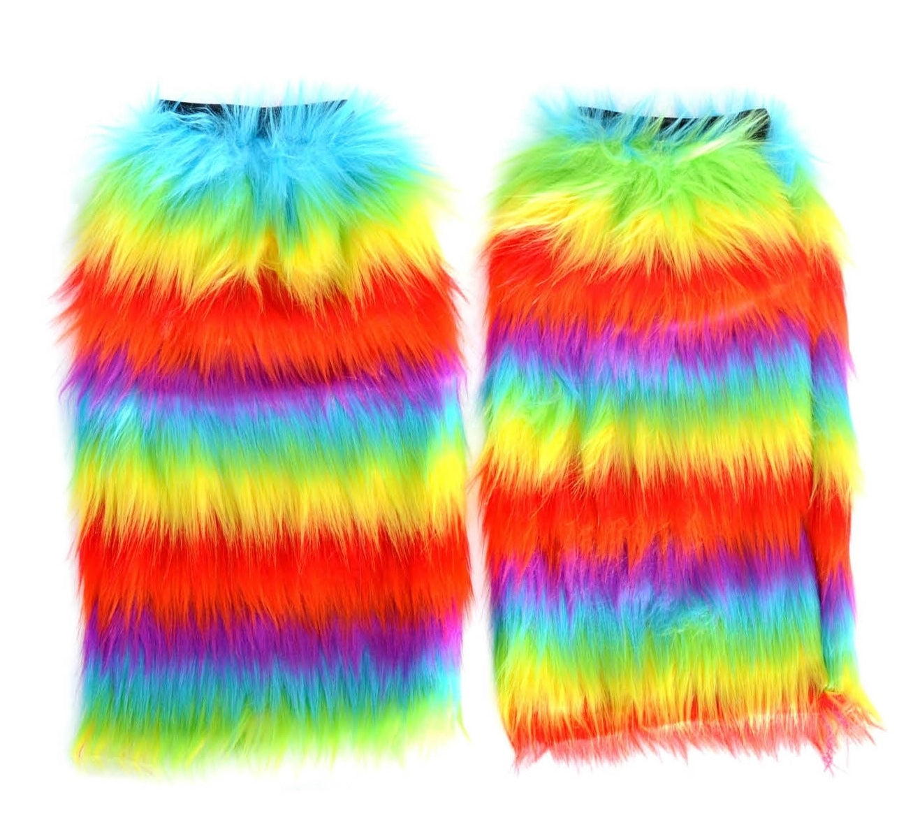 1 Pair Fluffy Leg Warmers Rainbow Gay Pride LGBTQ - SuperSaverAU - view 1