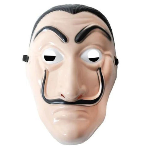 Money Heist Plastic Mask Costume TV Series Fancy Dress Cosplay - SuperSaverAU - view 1