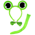 Premium Animal Headband, Bow Tie & Tail Set - Dog/Frog, 2pc
