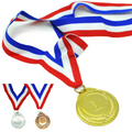 Premium Gold Silver Bronze Medal Set with Ribbons - 3 Pack