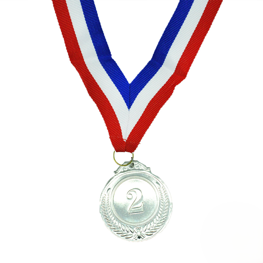 Premium Gold Silver Bronze Medal Set with Ribbons - 3 Pack
