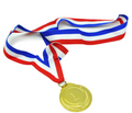 Premium Gold Silver Bronze Medal Set with Ribbons - 3 Pack