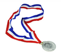 Premium Gold Silver Bronze Medal Set with Ribbons - 3 Pack