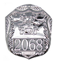 POLICE BADGE Costume Accessory Plastic Silver Fancy Dress Party Officer Cop - SuperSaverAU - view 1