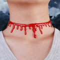 Halloween Red Fake Blood Choker Necklaces - Gothic Fashion Jewelry - SuperSaverAU - view 1