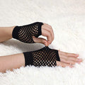 Premium Fingerless Fishnet Gloves - Black, 1 Pair