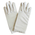 Ladies SHORT GLOVES Costume Party Wedding Bridal Fancy Dress Prom Stretchy - White - One Size - SuperSaverAU - view 1