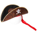Premium Deluxe Pirate Hat with Faux Leather Finish - Brown