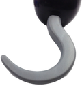 Premium Pirate Hook Hand Costume Accessory - Black/Silver