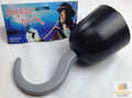 Premium Pirate Hook Hand Costume Accessory - Black/Silver