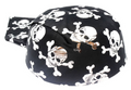 Premium Pirate Bandana Hat - Black/Silver