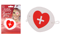 NURSE EYEPATCH Fancy Dress Hospital Heart Costume Ladies Doctor Party - SuperSaverAU - view 2