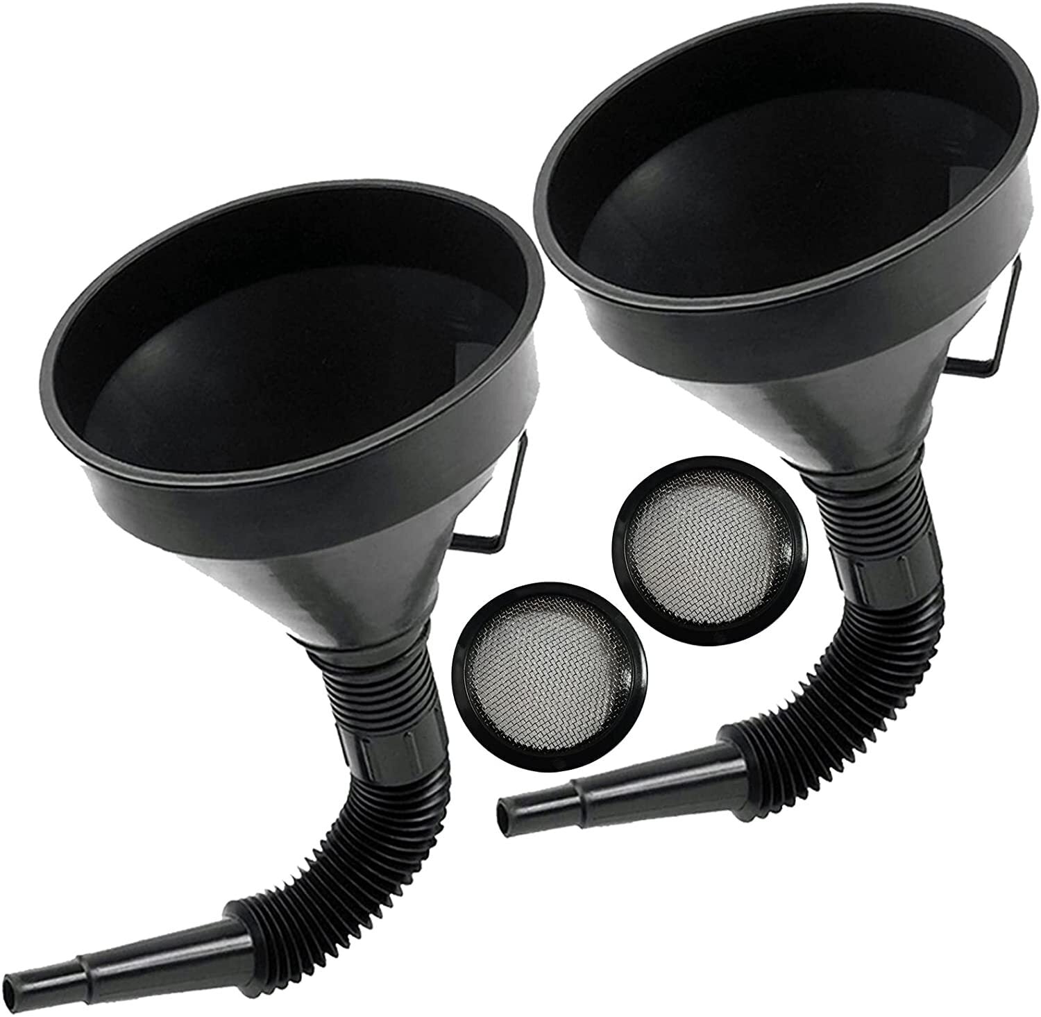 Premium 2 Piece Flexible Spout Fuel and Oil Funnel Set