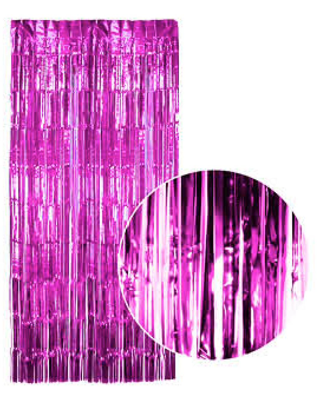 Premium Hot Pink Tinsel Curtain Backdrop - 200 x 100cm