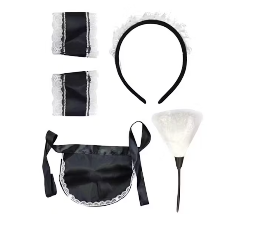 5pcs French Maid Costume Accessory Set Party Halloween Nurse - SuperSaverAU - view 1