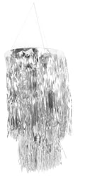 Premium 2 Tier Silver Tinsel Chandelier Party Decoration