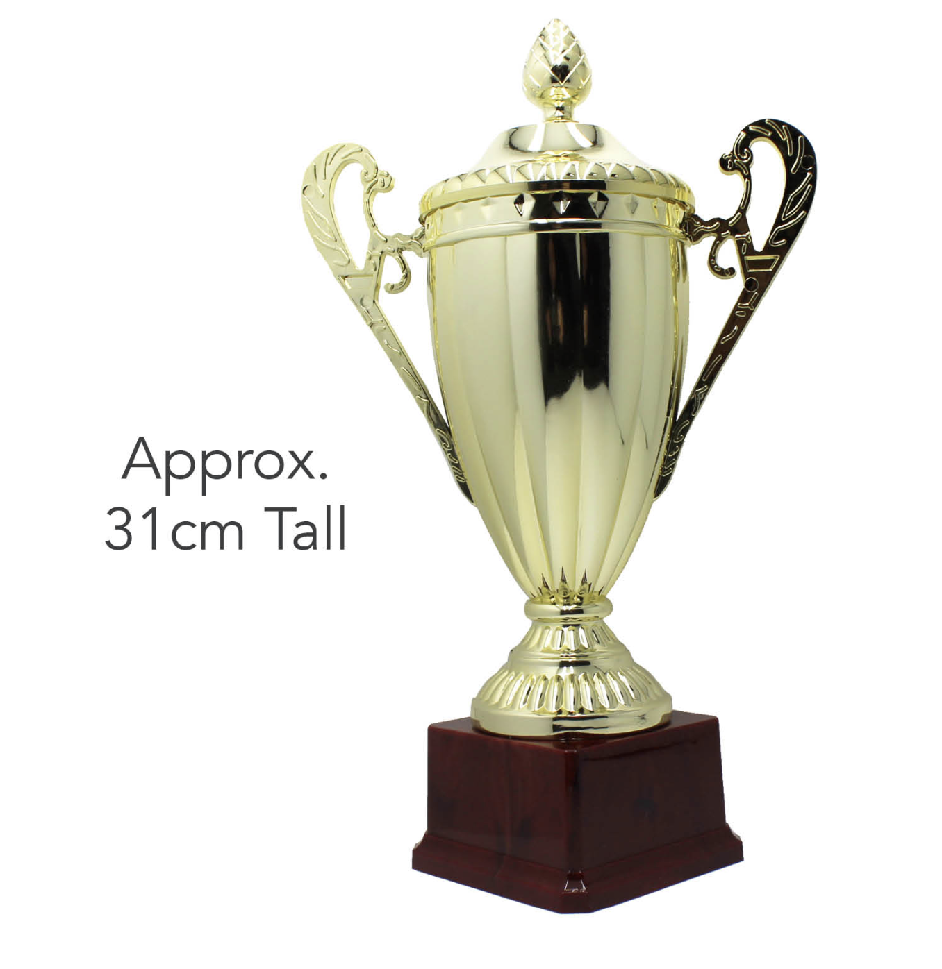 Premium Large Classic Gold Trophy Cup with Heavy Base - 31cm