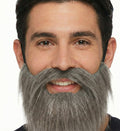 Premium Party Beard & Moustache Costume Prop - Grey
