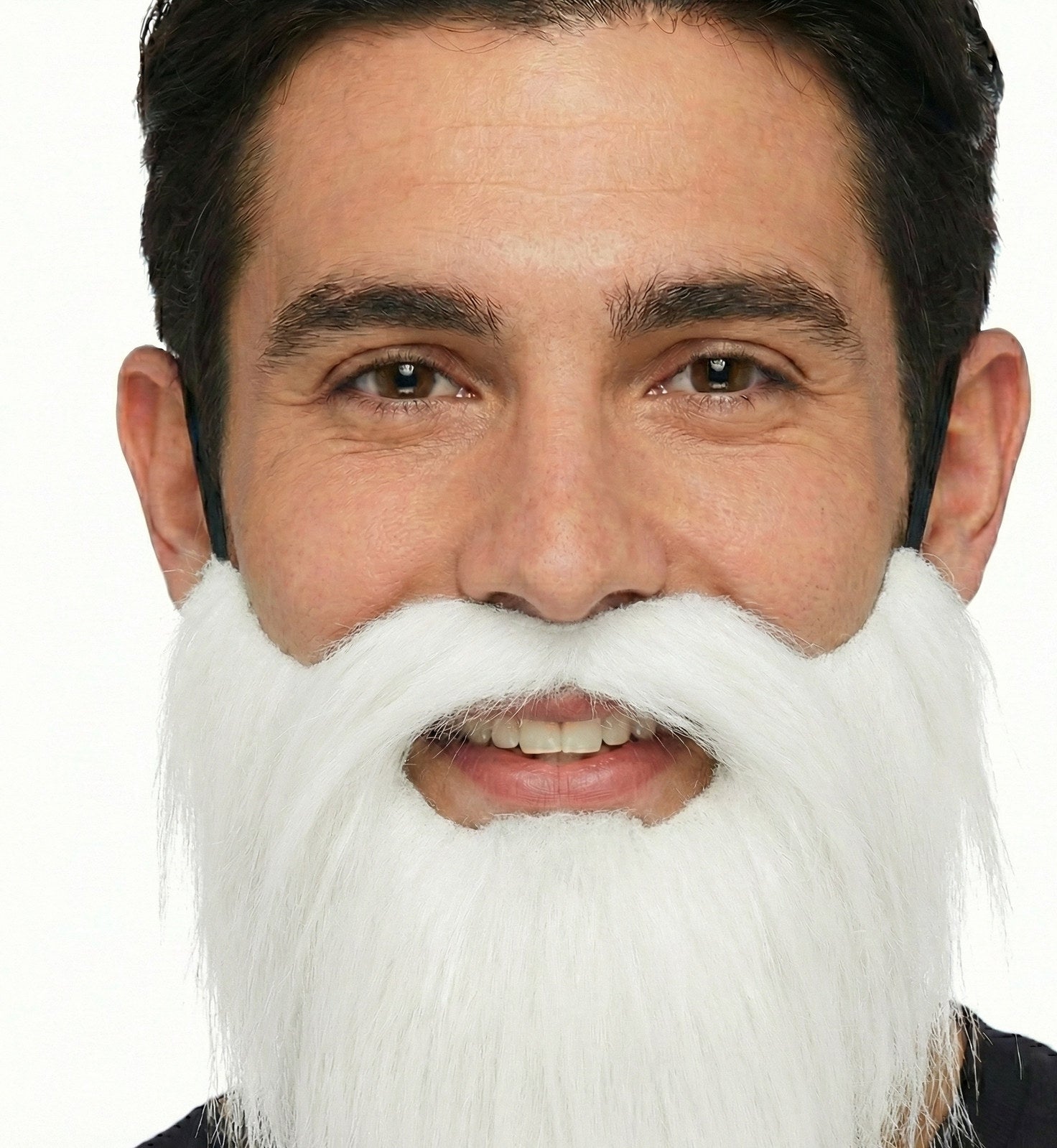 Premium Party Beard & Moustache Costume Prop - White