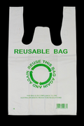 500pcs 33×55cm Eco Design Reusable Plastic Singlet Shopping Bags Grocery Carry Checkout - SuperSaverAU - view 2