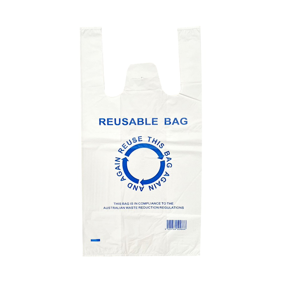 Premium Reusable Plastic Singlet Shopping Bags - 680 Pack, 26 x 50cm