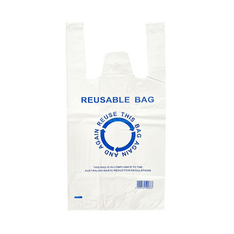 Premium Reusable Plastic Singlet Shopping Bags - 680 Pack, 26 x 50cm
