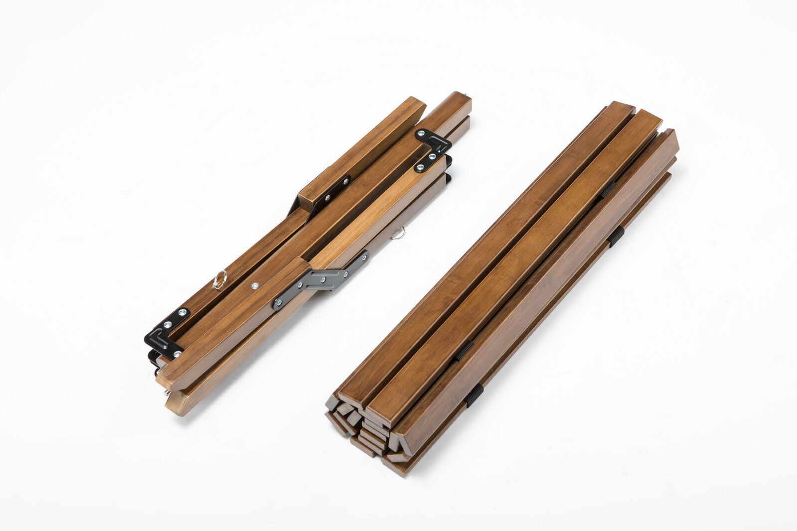 Premium Bamboo Camping Table & 2 Chair Set - Light Brown