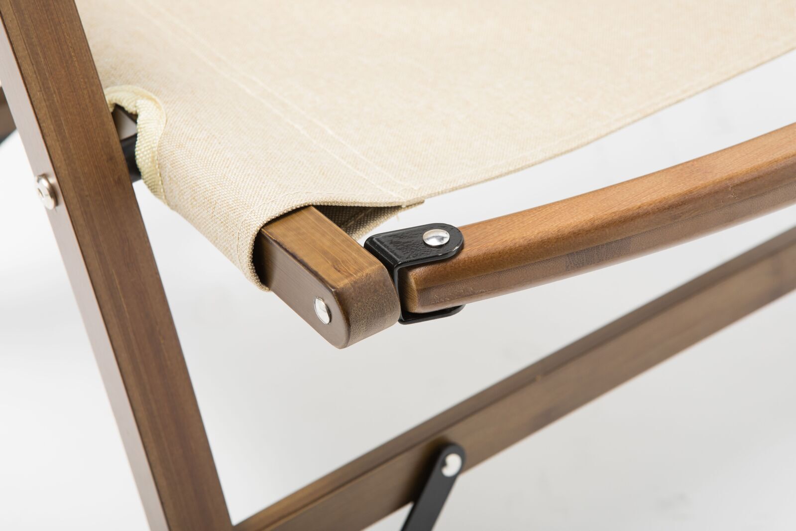 Premium Bamboo Camping Table & 2 Chair Set - Light Brown