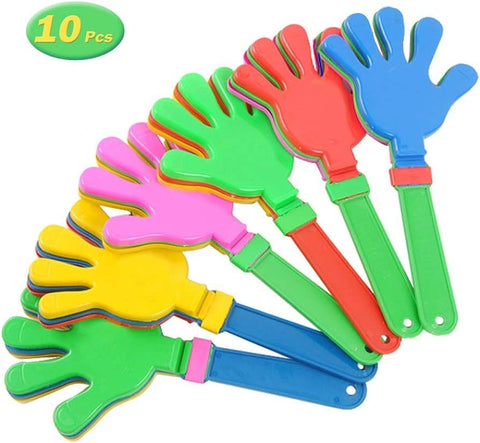 10 x Hand Clappers Plastic Kids Toy Noisemaker 29cm x 13cm - Party Favours - SuperSaverAU - view 2