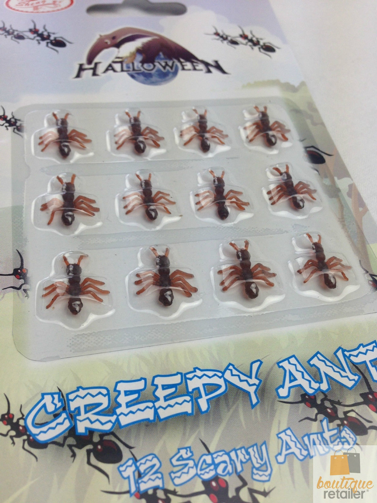 MINI FAKE ANTS Trick Halloween Scary Creepy Joke Prank Small Gag Toy Bug - 12 Ants - SuperSaverAU - view 4